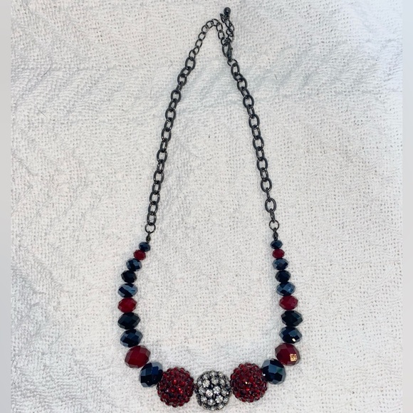Lane Bryant Jewelry - Red & Black fireball bead necklace